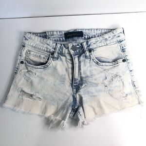 aeropostale light wash bleach distressed jean shorts size 0